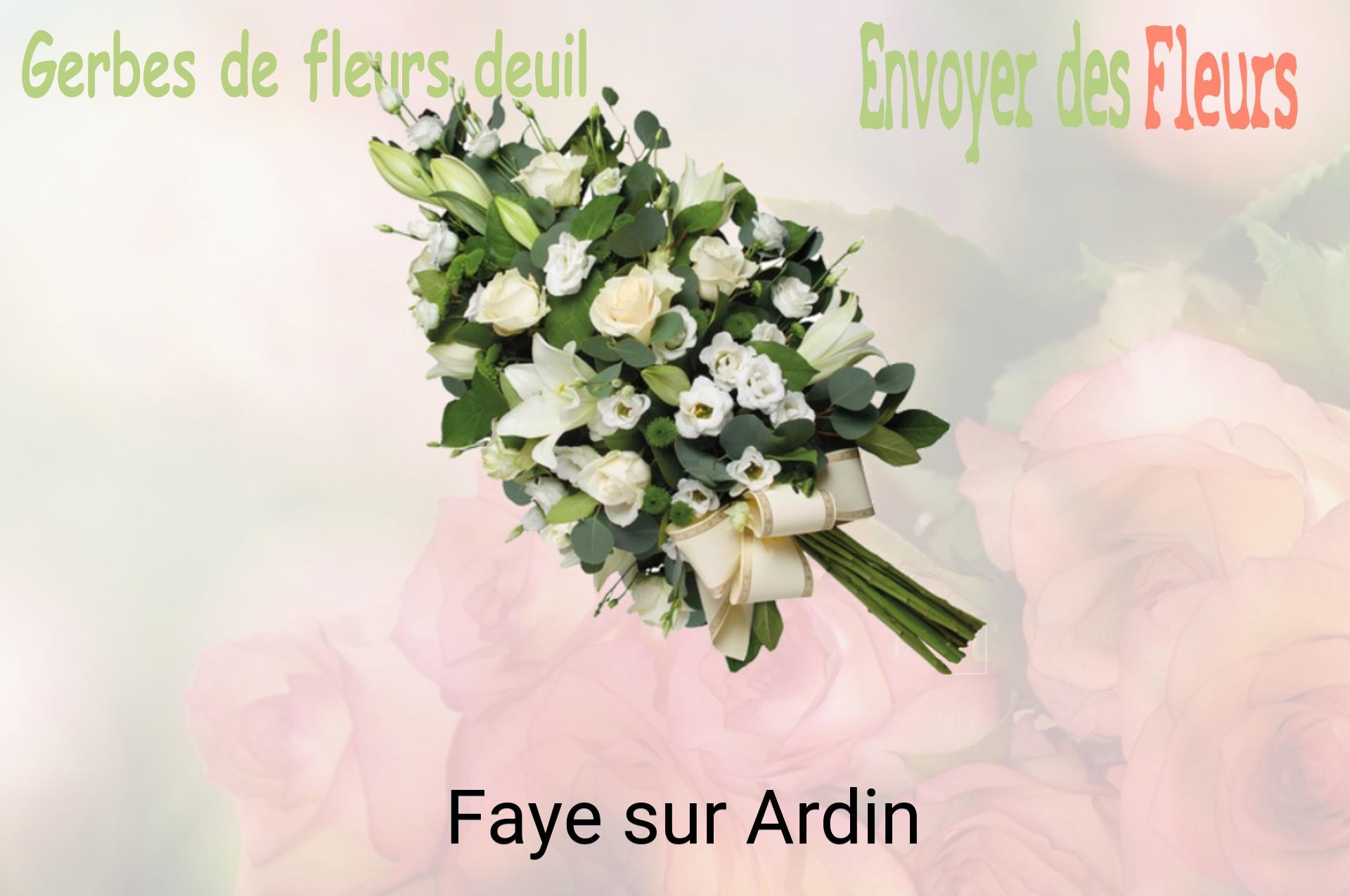 Gerbe de fleurs de deuil livrée à Faye-sur-Ardin